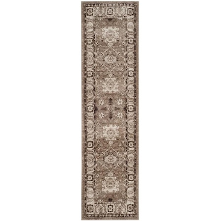 Safavieh 2 ft. 3 in. x 8 ft. Vintage Hamadan Power Loomed Runner RugTaupe VTH214T-28